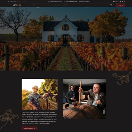 Mitchell Frère Wine Website