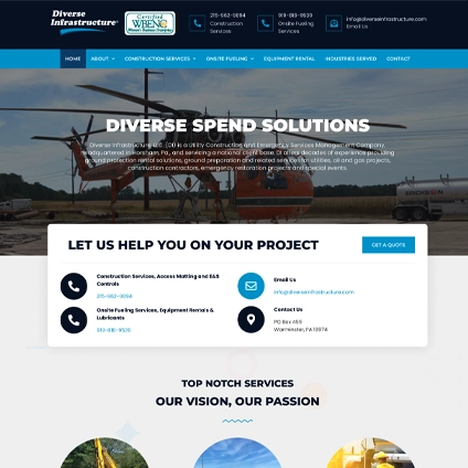 Diverse Infrastructure Website