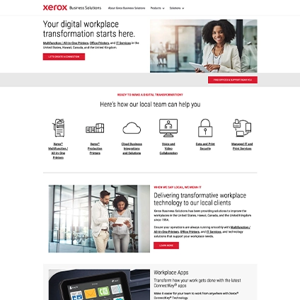 Xerox Business Solutions Website